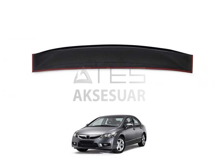 Honda Civic FD6 Cam Üstü Spoiler Piano Black İnce Model 2006-2012 Arası