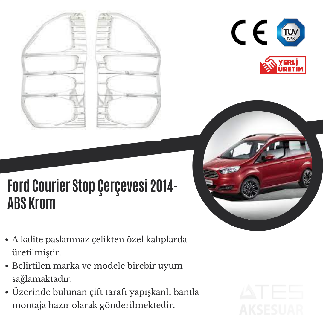 Ford Courier 2014 Stop Çerçevesi ABS Krom