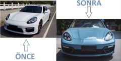 PANAMERA 2014-2016 IÇIN FULL FACELIFT 2018 GTS IÇIN UYUMLU BODY KIT (Farlar Dahil)