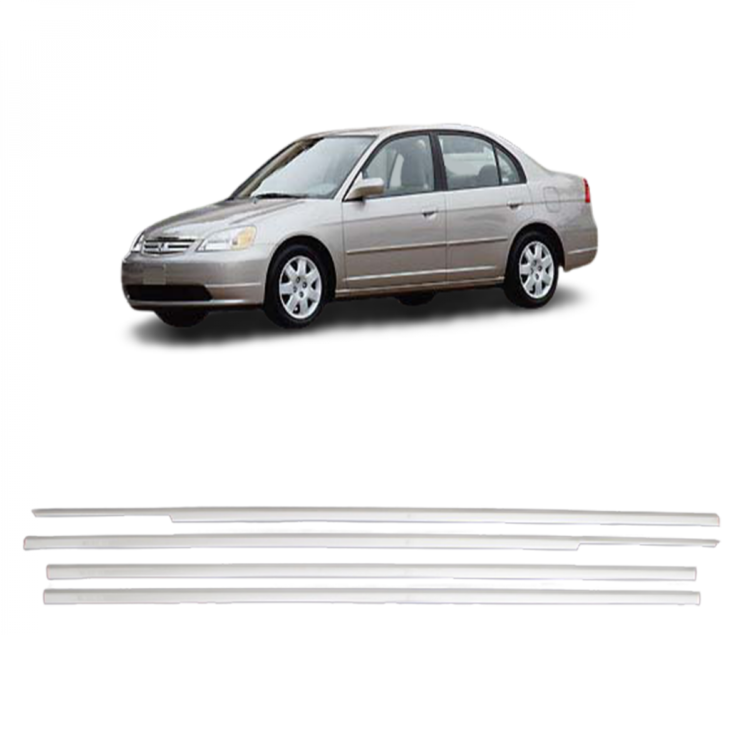 Honda Civic Cam Çıtası 4 Parça Paslanmaz Çelik 1998-2002