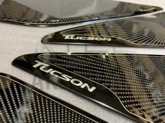 HYUNDAI TUCSON 2015-2018 IC KAPI KOLU KAPLAMA - KARBON