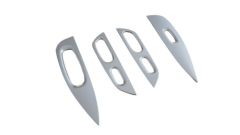 X-TRAIL 2014-2017 IÇIN UYUMLU KAPI KOLÇAK DÜGME KAPLAMASI SILVER