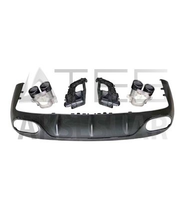 MERCEDES E COUPE 2017+ C238 DIFÜZÖR VE SIYAH EGZOZ SETI (COUPE&CABRIO)