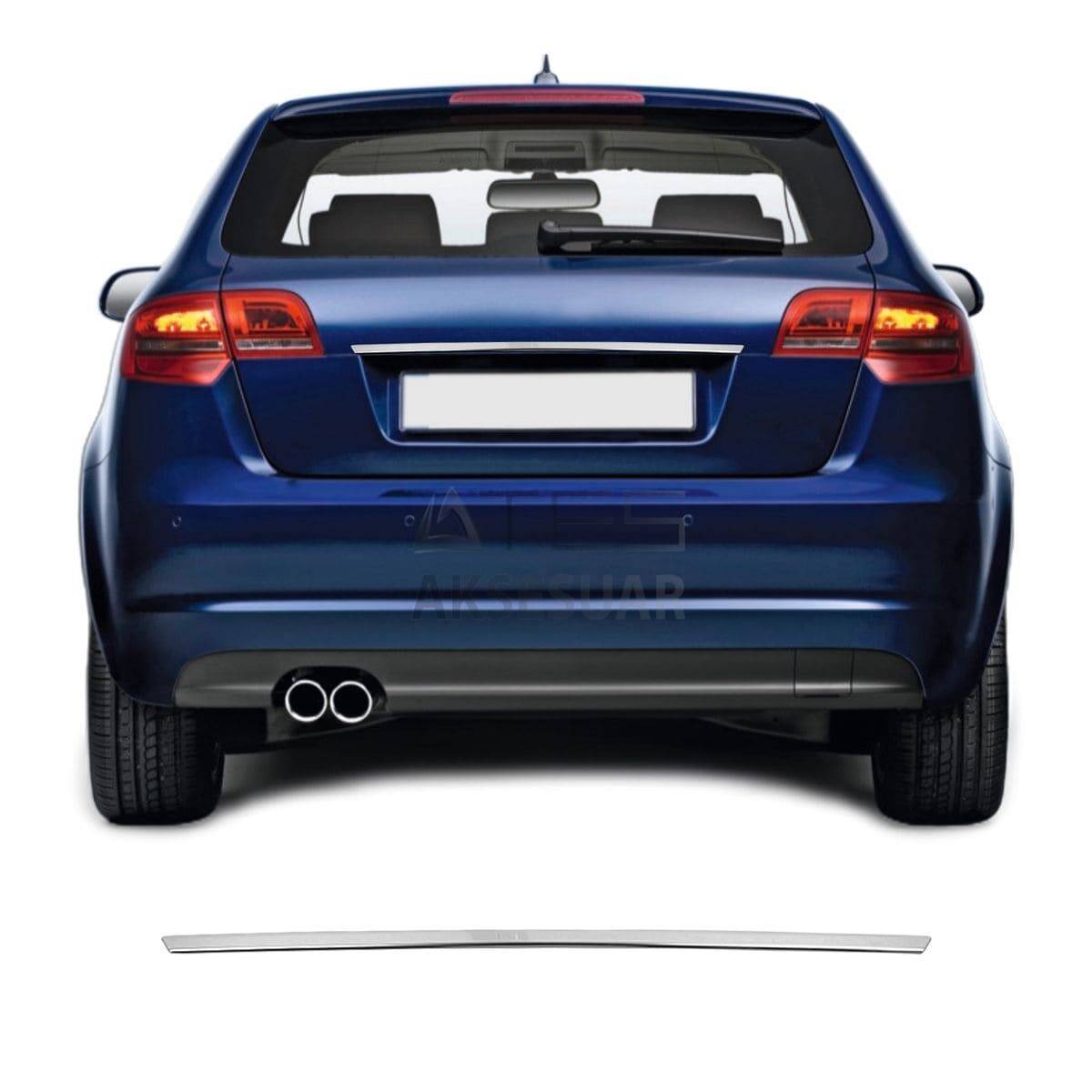 Audi A3 Krom Bagaj Çıtası Plaka Üstü 2008-2011 Arası
