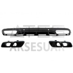 MERCEDES W205 C63 COUPE EDITION 1 DIFÜZÖR & EGZOZ SETI PIANO BLACK (AMG)