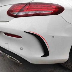 W205 2015-2020 COUPE IÇIN  ARKA TAMPON BIÇAKLARI (PIANO BLACK)