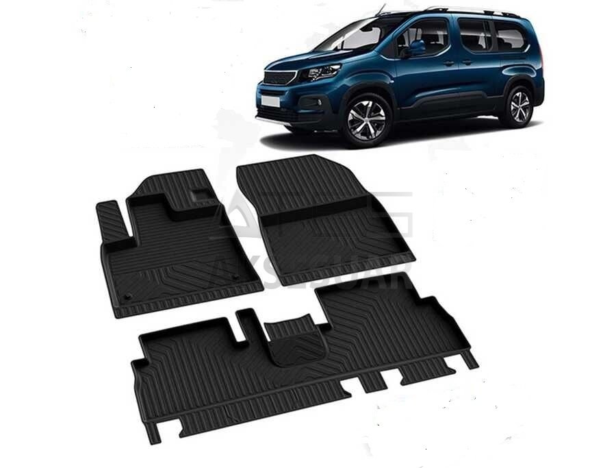 Citroen Berlingo 3 4D Havuzlu Paspas Siyah 2019 ve Sonrası