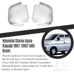 Hyundai Starex 1997-2007 Ayna Kapağı ABS Krom