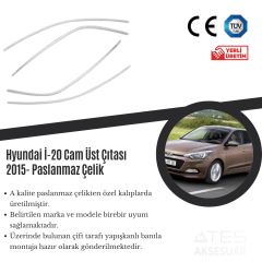 Hyundai İ20 Cam Üstü Çıtası Paslanmaz Çelik